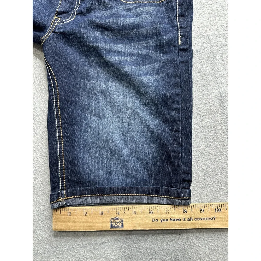 U.S. Polo Assn Shorts Womens 11/12 Blue Denim Jean Bermuda Embroidered Pockets